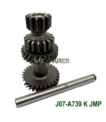 Cluster gear and shaft